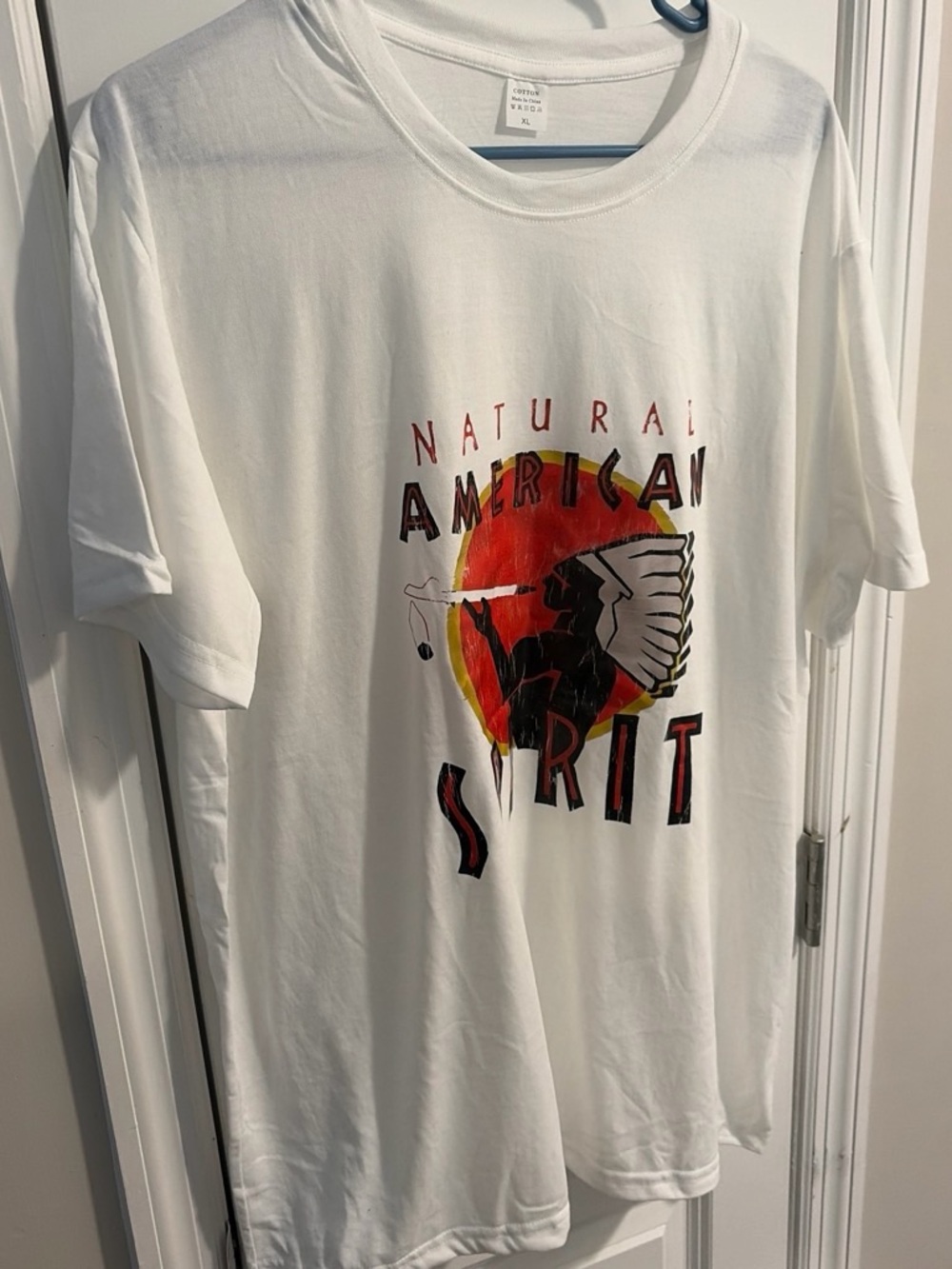 White Short-Sleeve 'Natural American Spirit' Graphic Tee